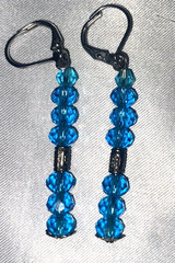Handmade Glass Beaded Necklace With Magnetic Clasp And Earrings Set