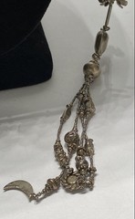 Long Boho Artisan Mixed Bead Necklace Butterfly Moon 50″ 99g