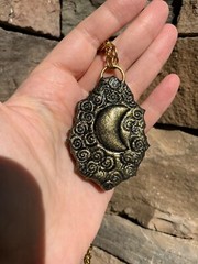 Huge Labradorite Pendant Necklace Handcrafted