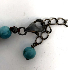 Gemstone Beaded Necklace Sterling Silver Multi Strand – 17 inch Length
