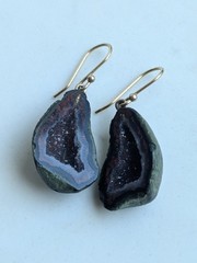 Gabriella Kiss 14k Druzy Geode Earrings
