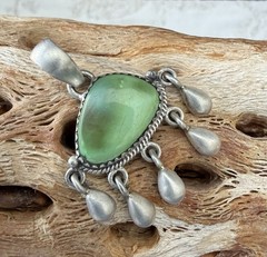 Sterling Silver Native American SW Genuine Sonoran Gold Cloud Raindrops Pendant