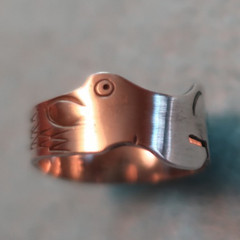 Sterling «Shaggy Beast» Ring size 7 ¼; Made in USA by Peggy Johnson, 1981
