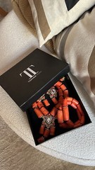 Nigerian Choker Jewelry Set, Bridal Beads Set , African Coral Beads, Jewelry