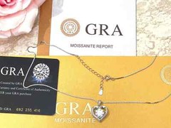 2,8 ct Certified Heart Shaped Diamond Solitaire Necklace Designer Fine Jewelry