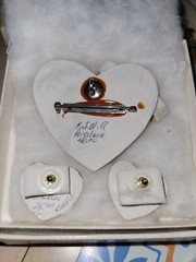 Karla Jordan NWT Porcelain Heart PinArt To Wear(Earing not included, sold separa