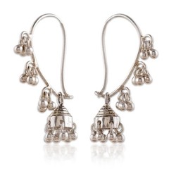 Handcrafted Filigree Jhumka Sterling Silver Chandelier Earrings – Artisan Jewelr
