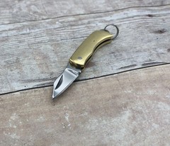 Mini Brass Pocket Knife Pendant Charm | Tiny Folding Knife 1.5″ Collectible