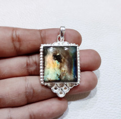 Lovely Labradorite Pendant Labradorite Silver Pendant Handmade Gemstone Jewelry