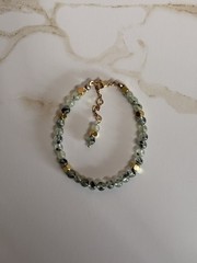 Prehnite 6mm Natural Gemstone Beaded Bracelet Dainty Handcrafted Jewelry