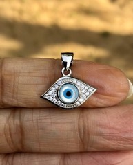 925 Silver Evil Eye Protection Pendant Amulet Nazariya Mother of Pearl Jewelry 7