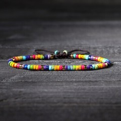 Natural 7 Chakra Stone Beads Healing Reiki Crystal Minimalist String Bracelet