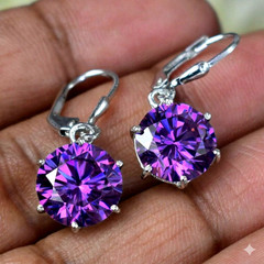 5 Ct Certified Diamond Solitaire Studs, Great Sparkle, Tariffs FREE