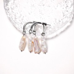 Freshwater Pearl Earrings in Silver, Statement Jewelry, Gift for Her