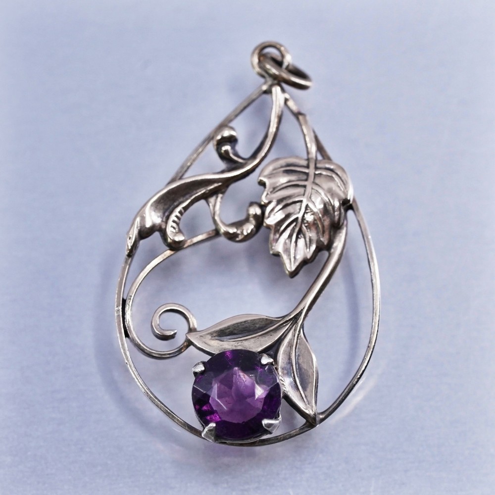 Flower Pendant – Retro 12k Two Tone Rose & Yellow Gold Trumpet Floral pendant