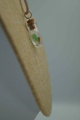Glass Vial with Tiny Multicoloured Sea Glass Pieces & Adjustable Necklace (P#59)