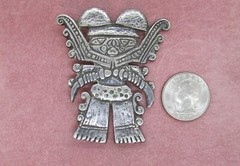 VINTAGE MEXICAN MAYAN WARRIOR BROOCH 900