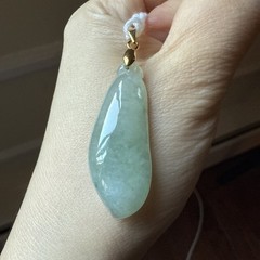 Untreated Grade A Burma Myanmar Jadeite Pendant 純天然翡翠A貨 老坑冰種福瓜 種水極好 Certified