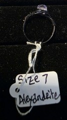 Handmade sizes 4 – 15 Wire-Wrapped Alexandrite Black-Wire-Plated Rings Lots Lot