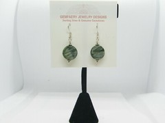 Sterling Silver Natural RUSSIAN SERAPHINITE Gemstone Earrings #61…Handmade USA