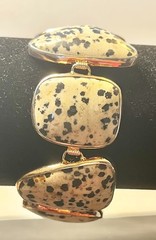Large Stone Dalmation Jasper Bracelet