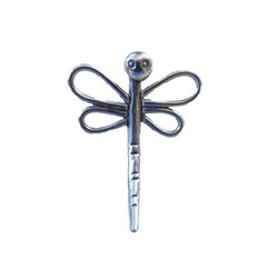 Handmade Hill Tribe Fine Silver Dragonfly Charm 32mm x 20mm
