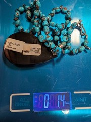Genuine Egyptian Turquoise Hematite Mother Of Pearl Pendant Necklace