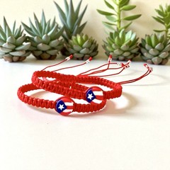 MIX & MATCH!❤️ SET OF 2 ! Puerto Rico Flag Bracelet Adjustable Bracelet Set