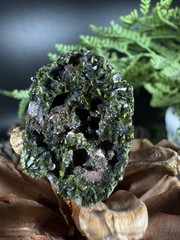 garden quartz epidote Ring Jewelry, Unique handmade crystal ring，S925 Adjustable