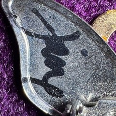 Jane AOL Angel of Love Brooch Pin Signed 1994 Two Tone Metal with Faux Pearl VTG