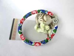 Floral beaded necklace Blossom necklace Roses violets Delicate Bib Beaded choker