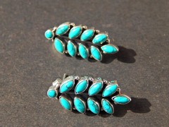 Natural Turquoise Earring Studs in 925 Sterling Silver, Wedding Studs, Gift Item