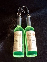 Little Green Bottle Earrings Dangles