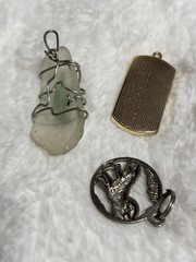 Handcrafted Wire-Wrapped Stone & Metal Animal Pendants Lot Nature Theme