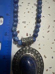 Lapis Lazuli Beaded Pendant Necklace