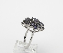 IOLITE RING set in .925 Sterling Silver Size 10 FREE FAST SHIPPING !!!