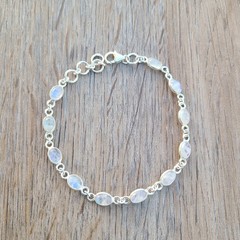 Genuine Moonstone Bracelet 925 Sterling Silver | Boho Moonstone Jewelry Gift USA
