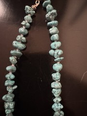 Block Turquoise Howlite Necklace