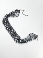 Necklace Chocker Multi Strands Hook Clasp Artisan 12.5”+4”