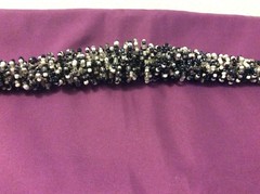 24” Black, White, Gray & Clear Hand-Beaded Necklace