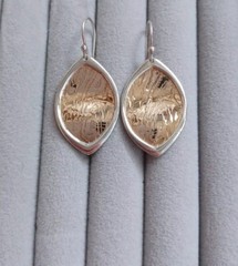 Silpada 925 Sterling Silver & Gold Tone Textured Bronze Timber Earrings W2431