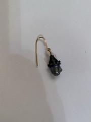Bali sterling vermeil earring drops with 14 GF earrings and matching pendant