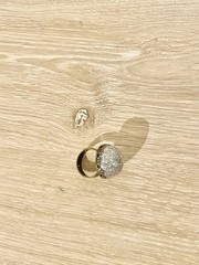 Handmade Silver Glitter Crowned Bezel Ring