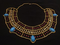 Egyptian Queen Cleopatra Style Pharaoh’s Necklace/Collar – 100% Handmade. 6″-11″
