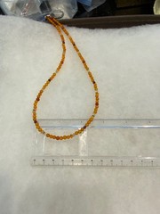 Sajen Amber, Garnet and Quartz Necklace – 18 In. Long with 2 In. Extender