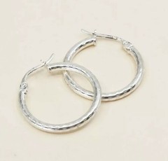 0.75” sterling silver 925 Huggie earrings Hoops, stamped 925