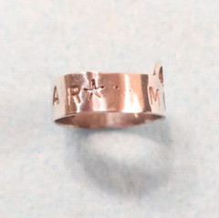 Moon and Star Ring; Size 7 3/4; Sterling; Made in USA by Peggy Johnson