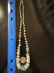Aquamarine Gemstone Puka Shell Necklace