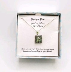 Prayer Box 925 Sterling Pendant On 18″ inch Chain Locket Original Box NIB