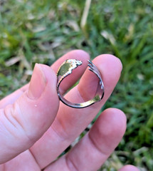 Vintage Handmade Cheese Fork Ring Size US-10.5 AUS-U1/2 Silver Plated, Butted